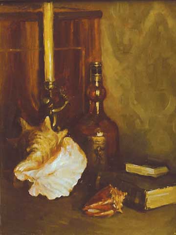 Still-life with a Candle and Shell